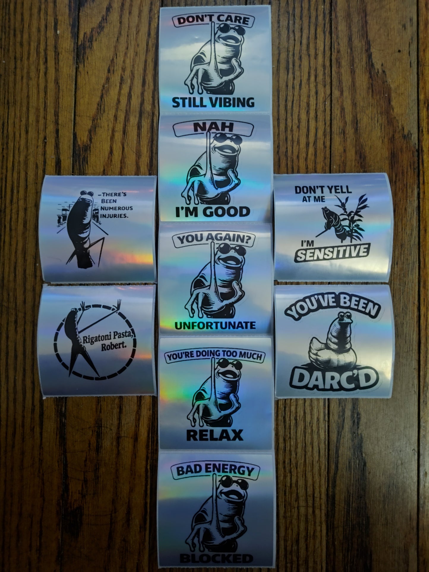 Pick Any 5 – Marcus “No Filter" Holographic Sticker Bundle