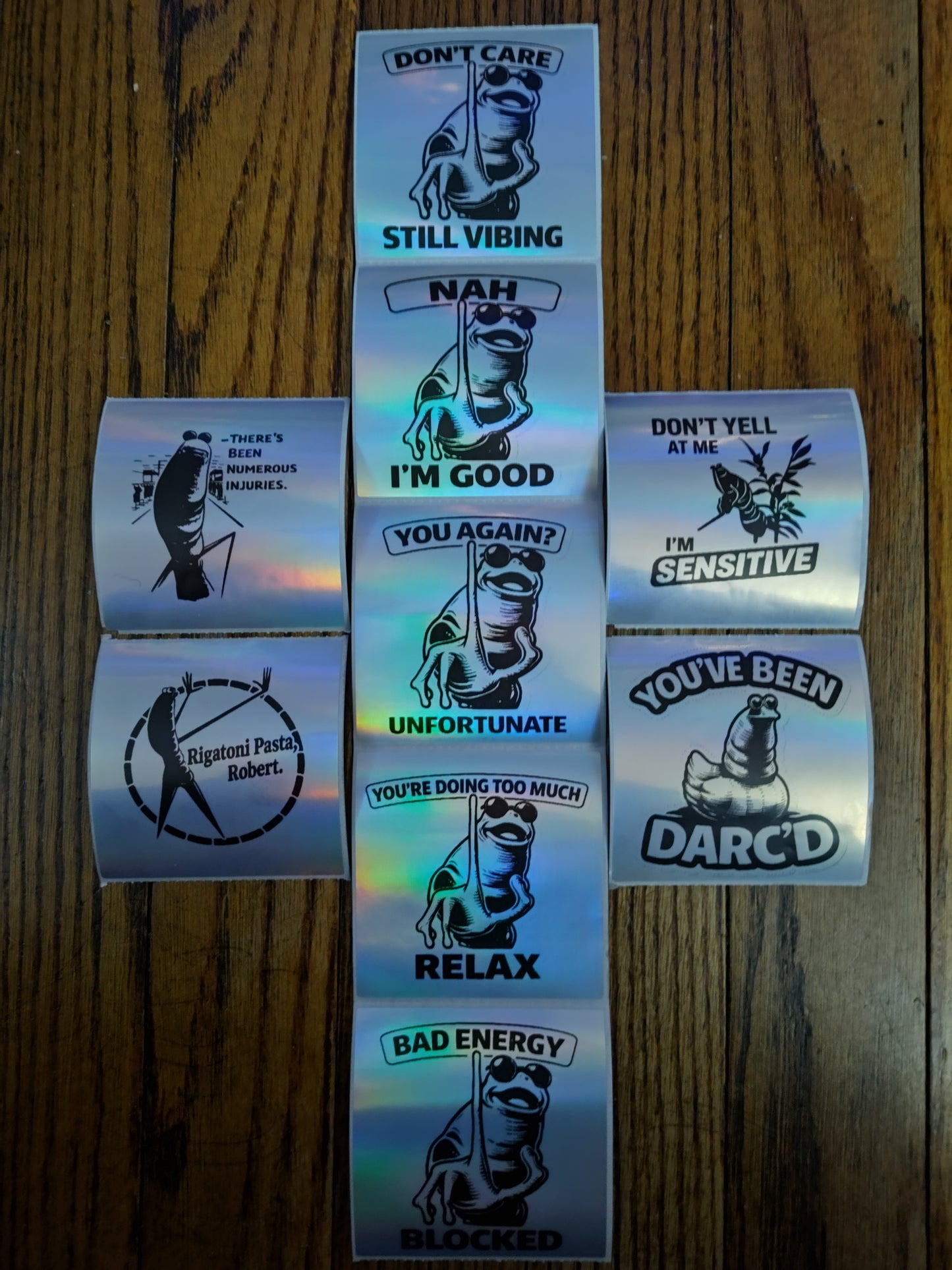 Pick Any 5 – Marcus “No Filter" Holographic Sticker Bundle