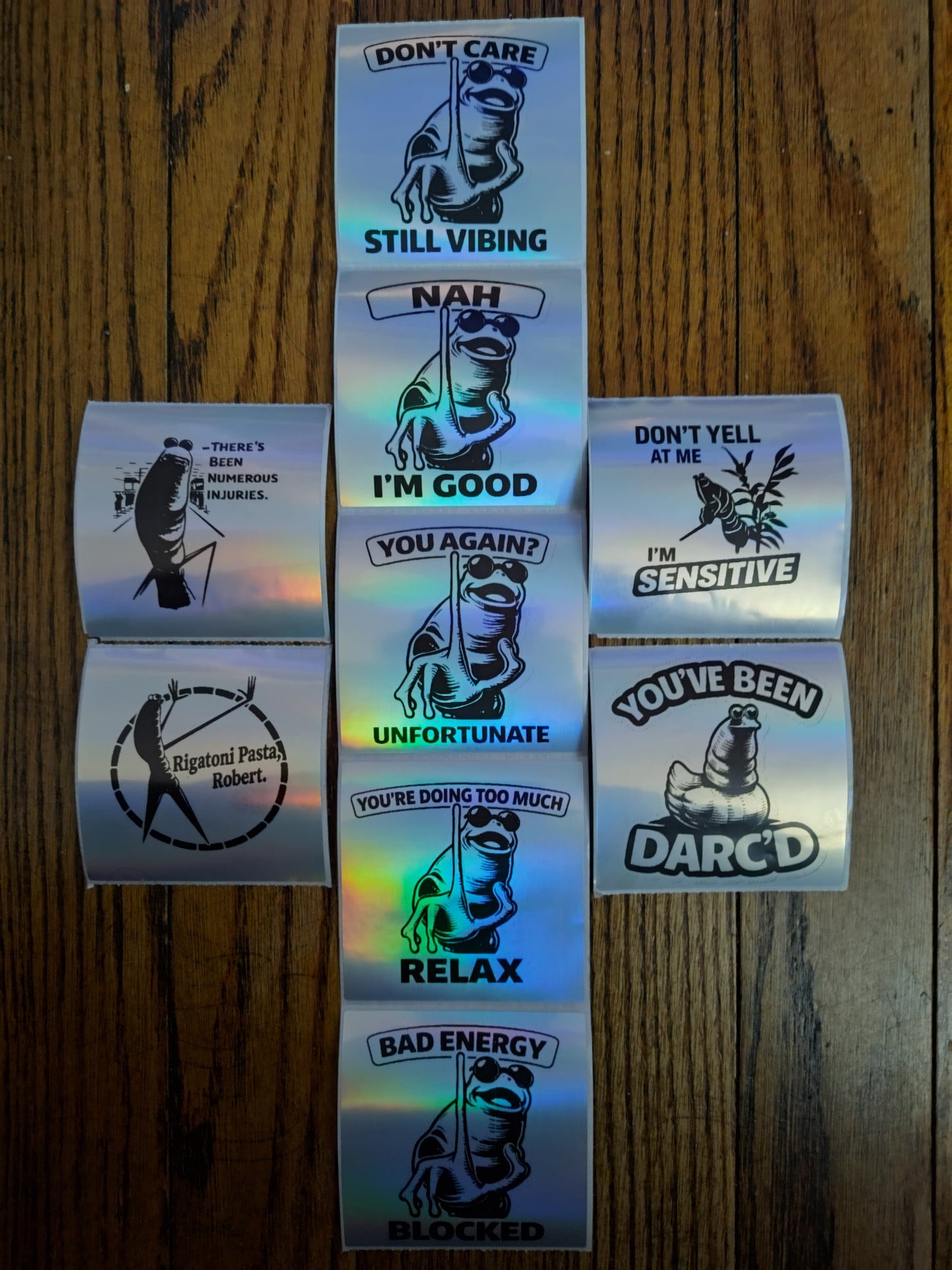 Pick Any 5 – Marcus “No Filter" Holographic Sticker Bundle