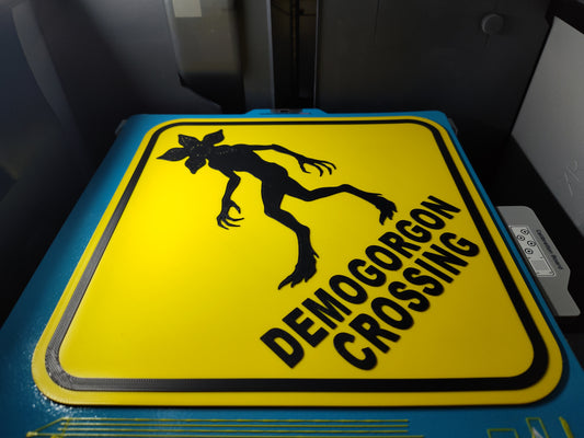 Demogorgon Crossing – 3D Printed Sign
