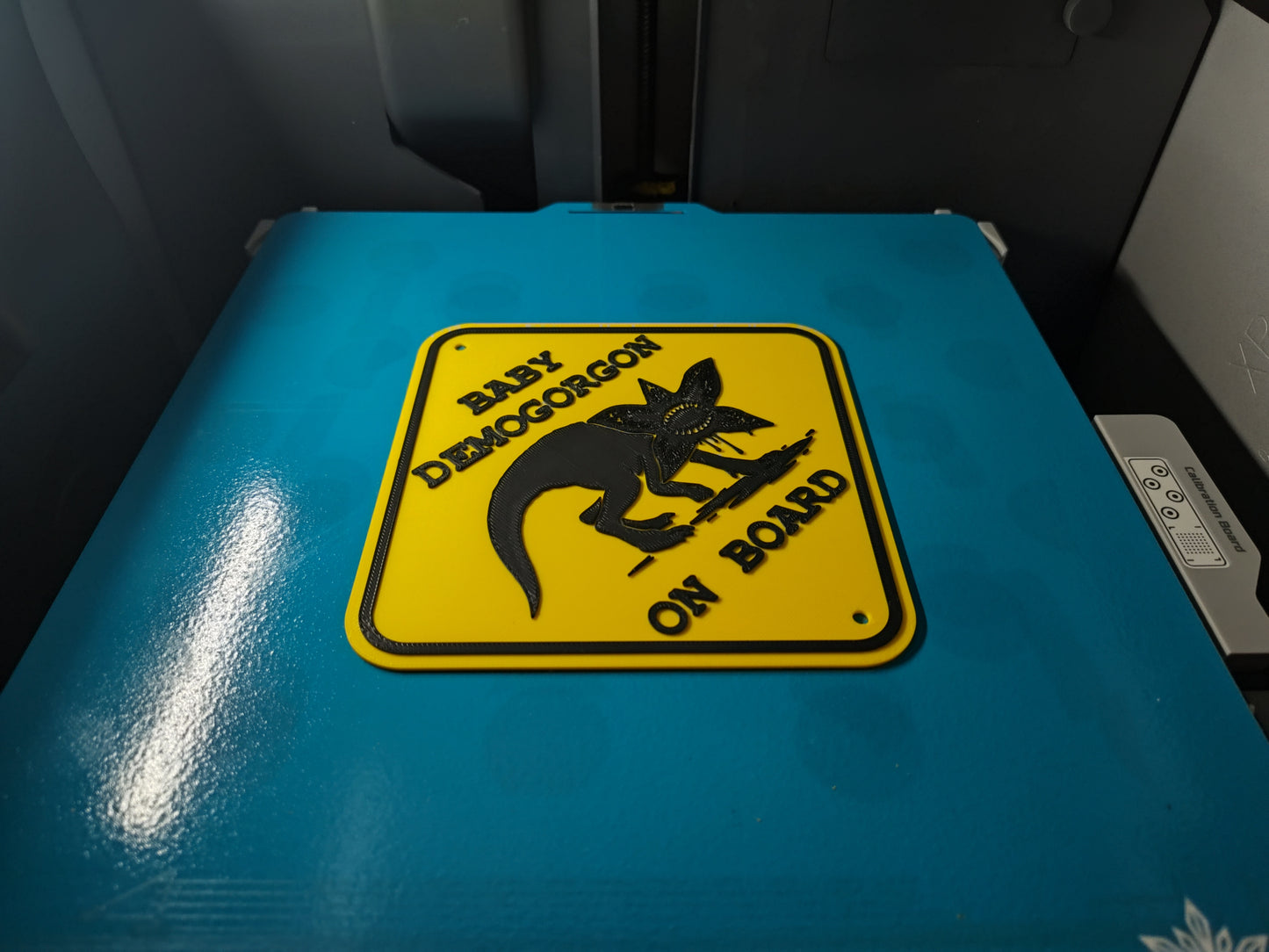 Baby Demogorgon On Board - 3D Printed Sign